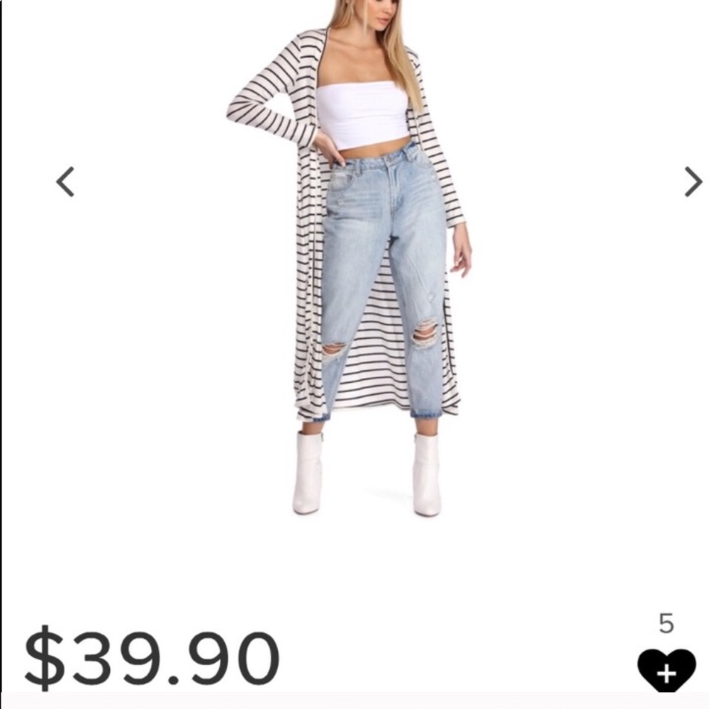 Adorable super soft striped duster